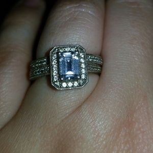 Sterling silver wedding set